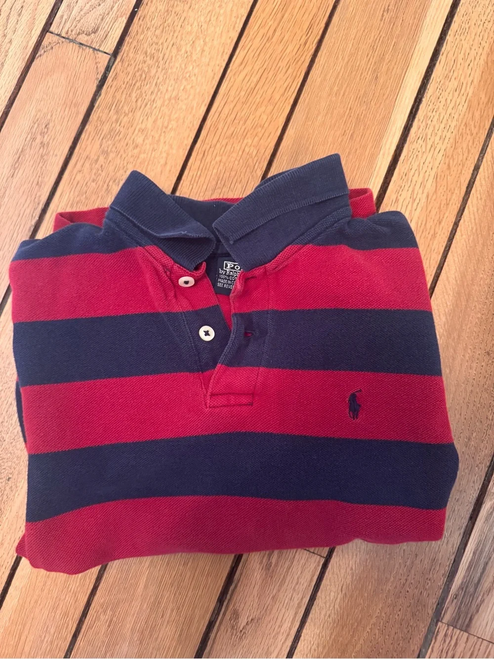 Ralph Lauren Kids Striped Polo - Red & Navy
